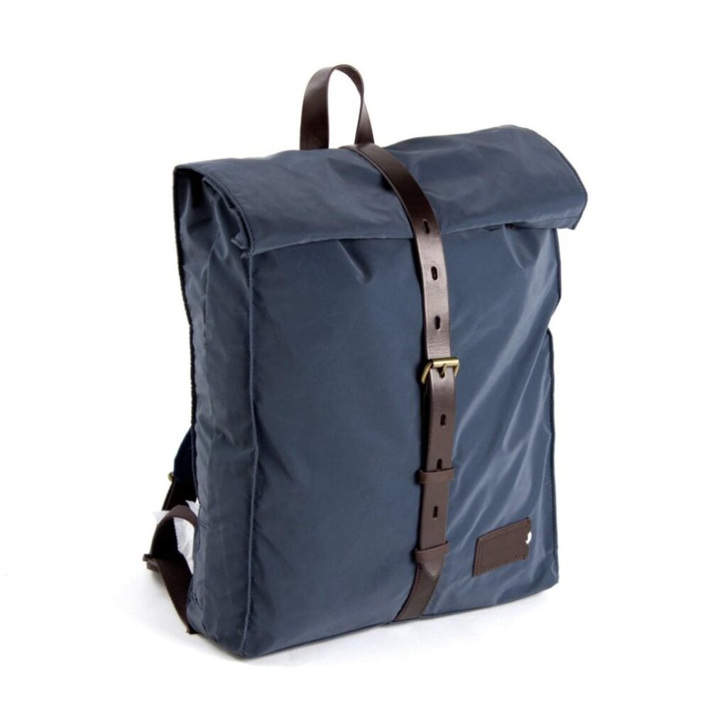 NWT *Property of... *Mitch Roll-Down Backpack Navy blue & dark brown
